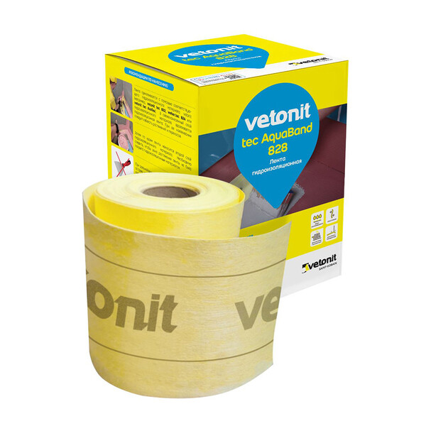 Гидроизоляционная лента Ветонит тек 828 (vetonit tec AquaBand) 75 см 10 м